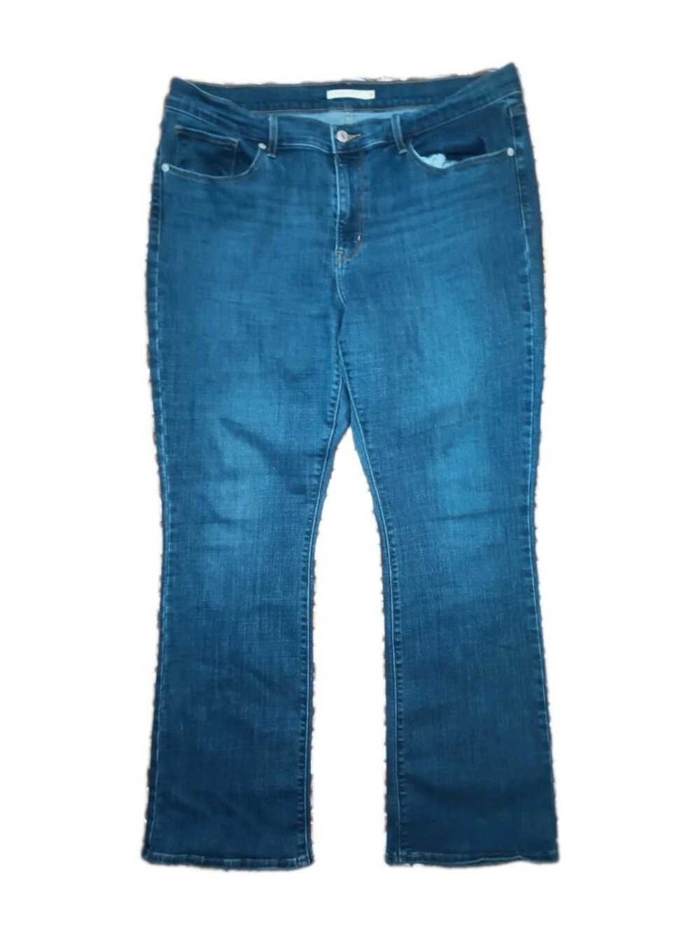 Levi’s Women 315 Classic Bootcut Jeans Blue 16W 42/32 Mid Rise Dark Wash Denim